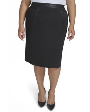 Karl Lagerfeld Paris Office Friendly Formal Skirt - Black