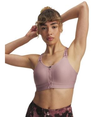 Under Armour Infinity High Impact Zip Sports Bra, - Brown
