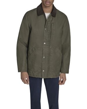 Tommy Hilfiger Barn Jacket With Corduroy Collar - Green