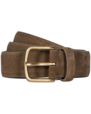 Vince S 1.25 Inch Suede Fe Belt - Brown