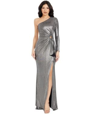 Dress the Population Summer Flocked Metallic Jersey - Gray