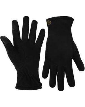 Timberland 's Rivet Faux Suede Gloves – Soft Lined Winter - Black