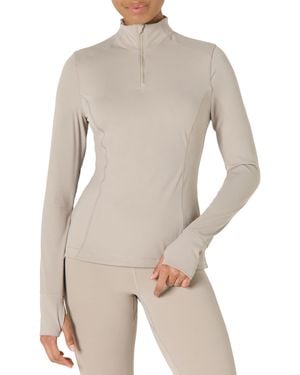 Amazon Essentials Veste à Col Zippé Active FormFlex Ultra Douce - Neutre