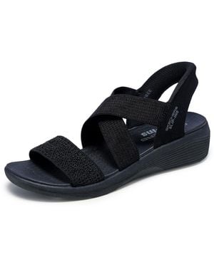 Skechers Arya-very Demure Hands Free Slip-ins Wedge Sandal - Black