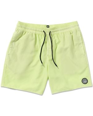 Volcom Standard 17-inch Elastic Waist Surf Swim Trunks - Green
