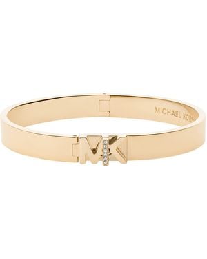 Michael Kors Hardware Gold-tone Stainless Steel Bangle Bracelet - Natural