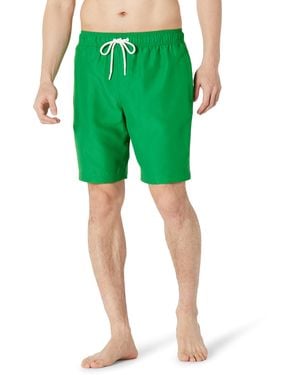 Amazon Essentials 9" Swim Trunks With Mesh Lining - Green