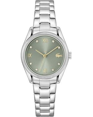 Lacoste Montre à Mouvement à Quartz Trois Aiguilles pour Collection Parisienne avec Bracelet en Acier Inoxydable - Métallisé