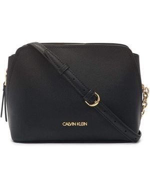 Calvin Klein Hailey Signature Triple Compartment Chain Crossbody Lyst