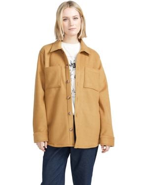Volcom Stone Bonded Sherpa Shacket Button Jacket - Natural