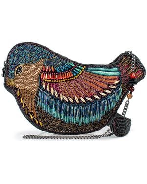 Mary Frances Lustrous Wings Crossbody Handbag - Blue