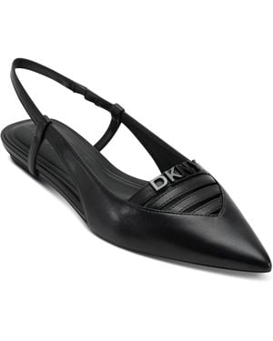 DKNY Mikado Pointed Toe Slingback Ballet Flat Pump - Black