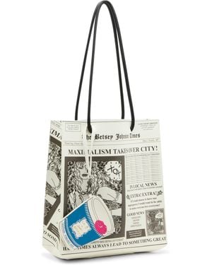 Betsey Johnson Tabloid Tote - White
