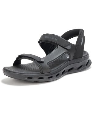 Skechers Hands Free Slip-Ins Go Walk Glide Step 2.0 Quarter Strap Sandal Sport - Nero