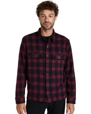 Vince Buffalo Check Button Down Shirt - Red