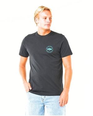 Rip Curl Graphic Short Sleeve Crew Neck T-shirt - Gray