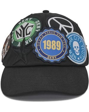 DKNY Denim Patch Baseball Hat - Black