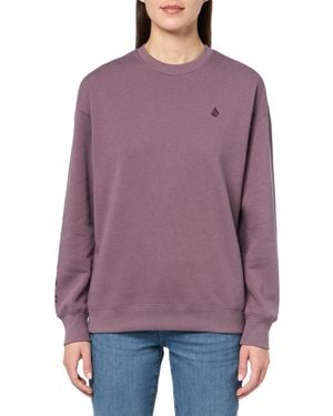 Volcom Essential Crew Fleece Snowboard Winter Sweatshirt - Purple