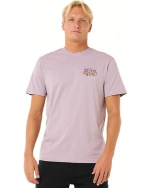 Rip Curl Graphic Short Sleeve Crew Neck T-shirt - Purple