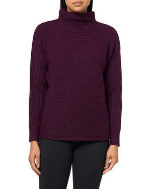 Anne Klein Dolman Sleeve Mock Neck Deep Plum - Purple