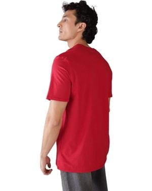Calvin Klein Monogram Logo Crewneck T-shirt Chili Pepper - Red
