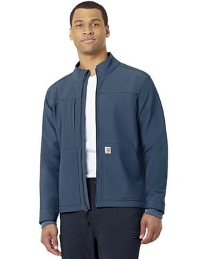 Carhartt Scrubs C80023 Rugged Flex® Modern Fit Bonded Fleece Jacket X-large Storm Blue