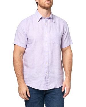 Brooks Brothers Irish Linen Short-sleeve Sport Shirt - White