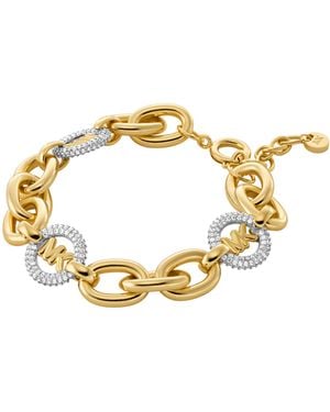 Michael Kors Pavé Logo Chain Bracelet - Metallic