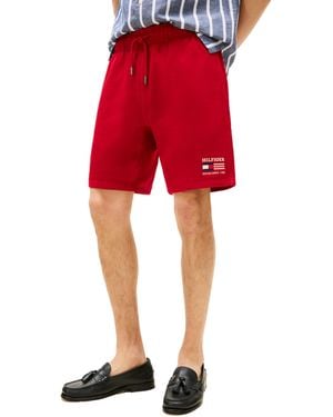 Tommy Hilfiger Sweatshorts AMERICANA SHORTS - Rot
