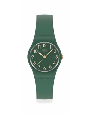 Swatch Casual Watch Green Quartz Plastic Notes Of Pecan