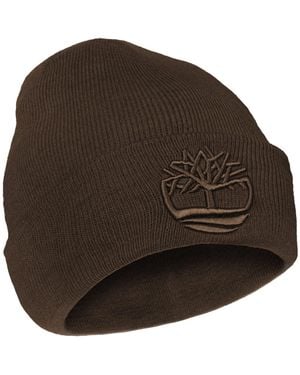 Timberland 's Tonal 3d Embroidery Beanie – Soft Knit Winter - Brown