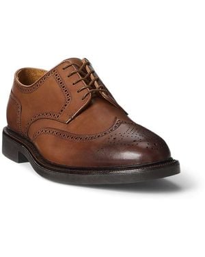 Polo Ralph Lauren Asher Leather Wingtip Shoe Loafer - Brown