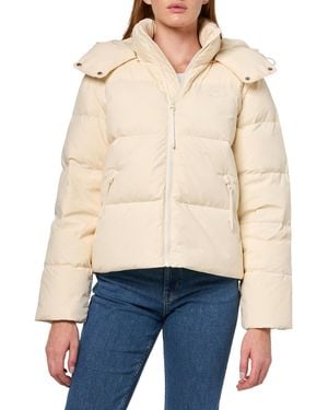 Lacoste Relaxed Fit Hooded Down Jacket - Natural