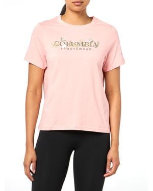 Columbia Rolling Bend Graphic Short Sleeve - Pink