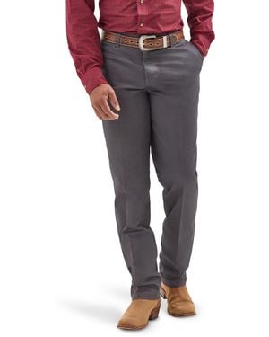 Wrangler Flat Front Relaxed Fit Casual Pant - Gray