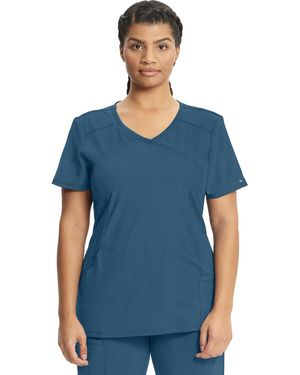 CHEROKEE Infinity Nurse Scrubs Top Mock Wrap 2625a - Black