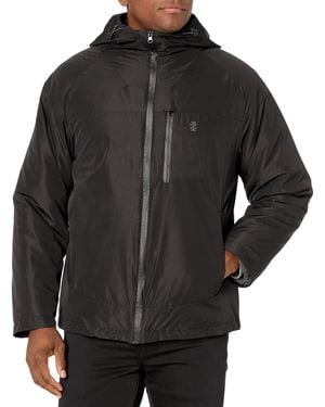 Izod Rip Stop Hooded 3-1 Systems Jacket - Black