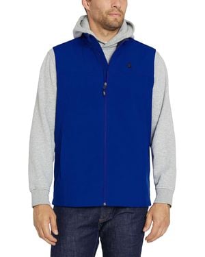 Izod Fleece Lined Softshell Vest - Blue