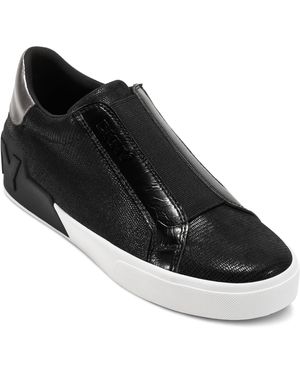 DKNY Mindi Everyday Slip On Sneaker With Logo - Black
