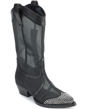 Karl Lagerfeld Paris Lakota Western Boot Pump - Black