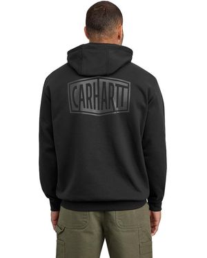 Carhartt Rain Defender Loose Fit Midweight Logo Graphic Sweatshirt - Black