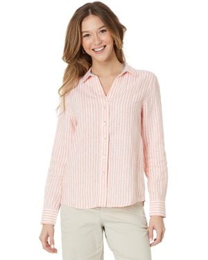 Tommy Bahama Ocean Surf Stripe Ls Shirt - Pink