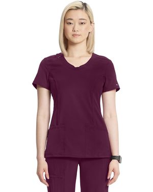 CHEROKEE Infinity Crew Neck Scrubs Shirt - Purple