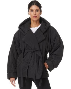 Norma Kamali Hooded Sleeping Bag Coat Short - Black