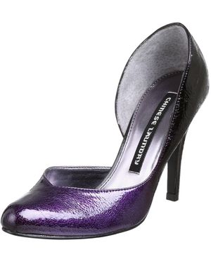 Chinese Laundry Women's Paulo Pump - Pointed Toe, Chunky Angled Heel, Elastic Slingback