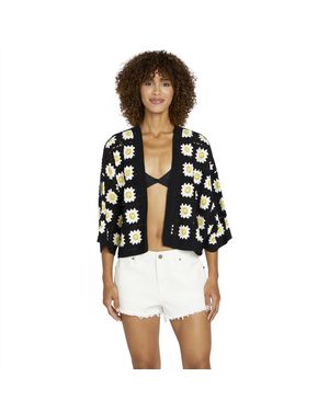 Volcom Daised Daze Shrug Sweater Cardigan - Black