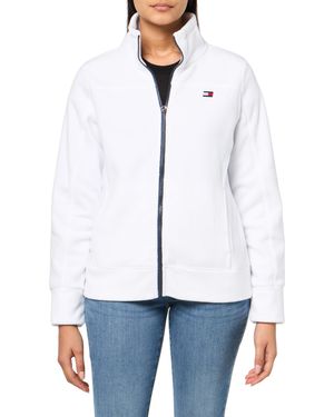 Tommy Hilfiger Performance Polar Fleece Stand Collar Jacket,cloud,small - White