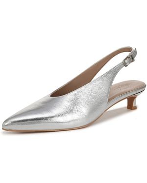 Naturalizer Nicolette Pump Silver Leather 6 M - White