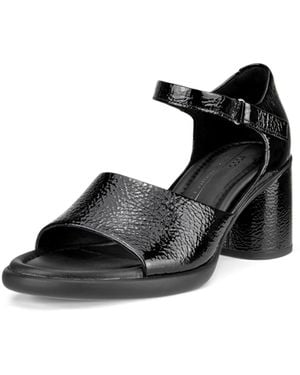 Ecco Sculpted 55 Luxe Ankle Strap Heeled Sandal - Nero