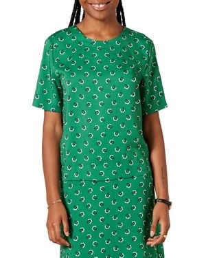 Amazon Essentials Georgette Short Sleeves Top - Green